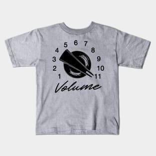 Volume Knob 11 - Vintage Guitar Music Lover Funny Rock Tee Kids T-Shirt